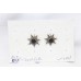 Stud Earrings Silver 925 Sterling Women Black Onyx Stone Handmade C801